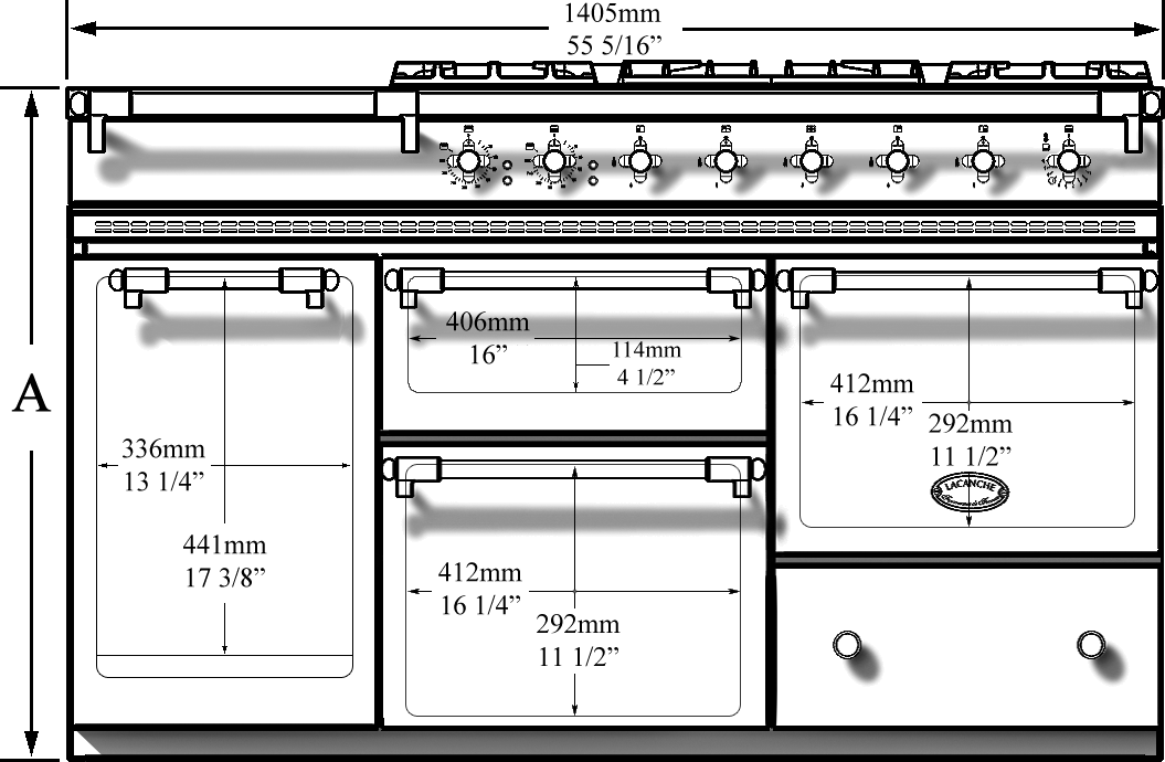 Chagny 1400 front dimensions