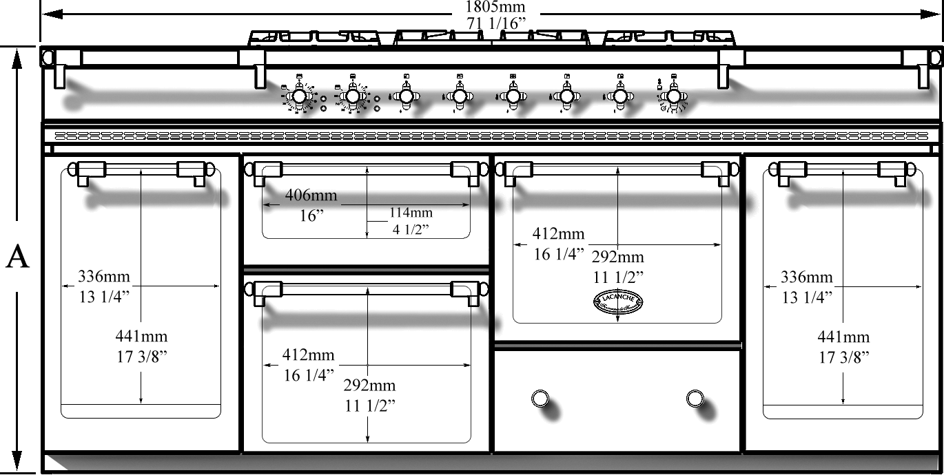Chagny 1800 front dimensions