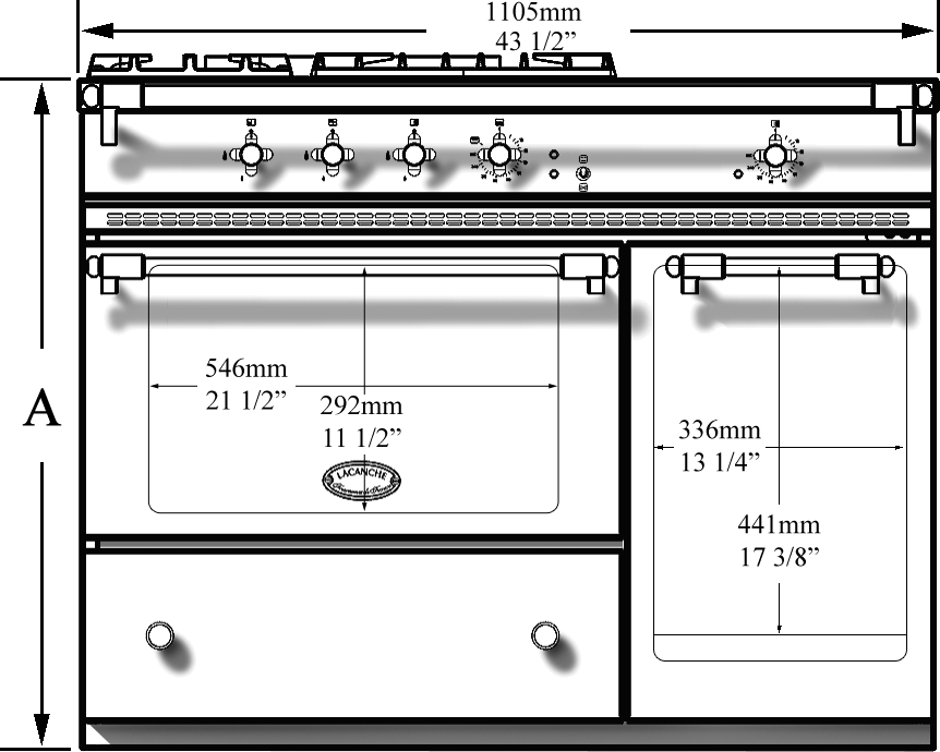 Chambertin front dimensions