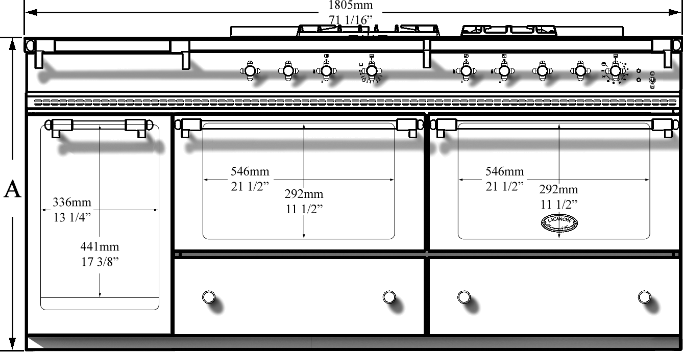 Sully 1800 front dimensions