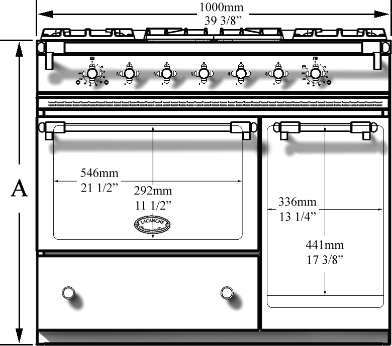 Vougeot front dimensions